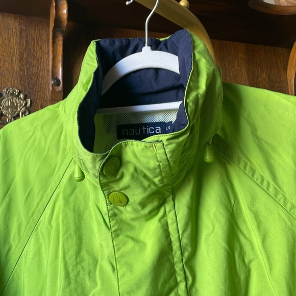 Nautica Green Hooded Windbreaker Size L - Picture 2 of 11